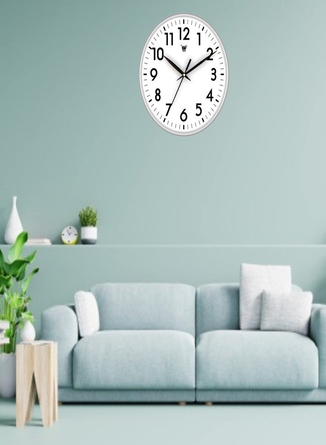 ART PLUS STORE متجر آرت بلس، ساعة حائط ديكورية للمنزل والمكتب، ساعة حائط لغرفة المعيشة، ساعات حائط أنيقة لتزيين الجدران، ساعات ديكور (فضية) - Image 3